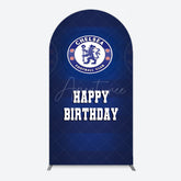 Aperturee - Aperturee Blue Football Club Logo Sport Birthday Arch Backdrop